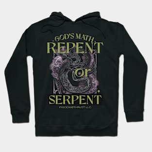 Repent or Serpent God's Math apparel Hoodie